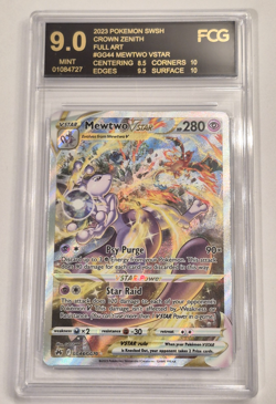 2023 Pokemon SWSH Crown Zenith #GG44 Full Art MEWTWO VSTAR FCG 9 - Image 1