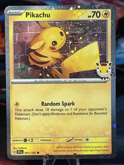 Pokemon Day 30th Anniversary - Pikachu 051 /162 Stamped 2026 Promo NM/M - Image 1