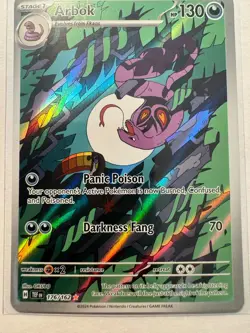 2024 POKEMON TEF EN-TEMPORAL FORCES ILLUSTRATION RARE #176 ARBOK - Image 3