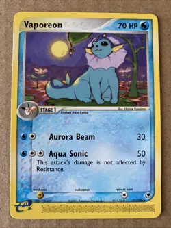 Vaporeon Rare | EX Sandstorm | #25 | Chase | E-Series | Pokemon TCG | Vintage - Image 3