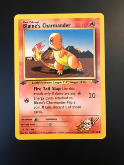 BLAINE'S CHARMANDER 60/132 GYM CHALLENGE POKEMON 1ST EDITION NM - Image 1