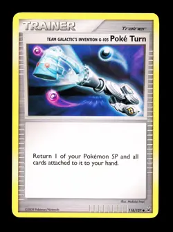 2009 Pokemon Platinum Team Galactic's Invention G-105 Poke Turn 118/127 LP - Image 1