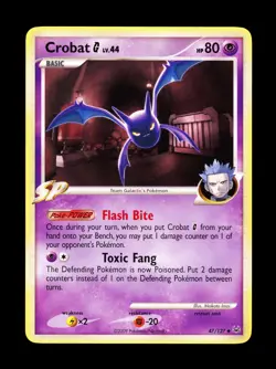 2009 Pokemon Platinum Crobat G 47/127 LP - Image 1