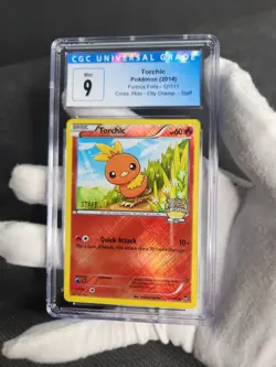 2014 Pokemon XY Furious Fists City Championships 12 Staff Torchic CGC 9 like PSA - Image 3