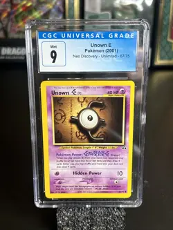 Pokemon CGC 9 Unown E Neo Discovery Unlimited Set Mint 67/75 - Image 1