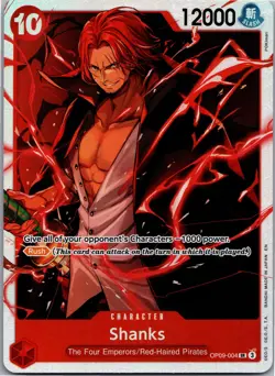One Piece Card Game Shanks OP09-004 SR EN Sleeved - Image 1