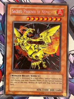 Sacred Phoenix of Nephthys EEN-ENSE3 SECRET RARE YuGiOh Card 1st Edition - Image 1