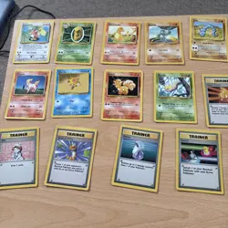 Joblot Pokemon Base Set WOTC Cards No Duplicates 14 Cards Lot 1 - Image 1