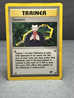 Pokemon Giovanni 18/132 Gym Challenge Trainer Rare Regular English Card holo - Image 1