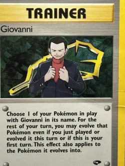 Pokemon Giovanni 18/132 Gym Challenge Trainer Rare Regular English Card holo - Image 3