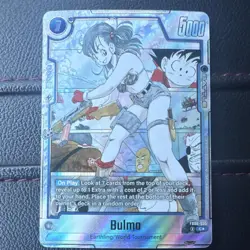Bandai Dragon Ball Super Card Game Bulma C Holo Battle Card FB06-035 - Image 1