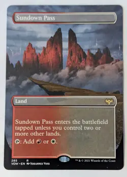 Sundown Pass (Borderless) #283 (NM) Innistrad: Crimson Vow VOW MTG - Image 1