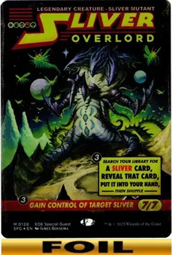 Sliver Overlord ** FOIL SHOWCASE ** #128 - Special Guest SPG - NM MTG - Image 1