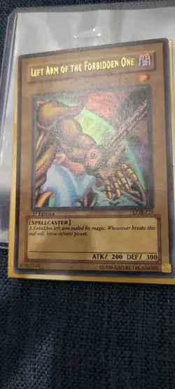 Left Arm of the Forbidden One LOB-123 1st Edition Ultra Rare LP Yu-Gi-Oh! - Image 3