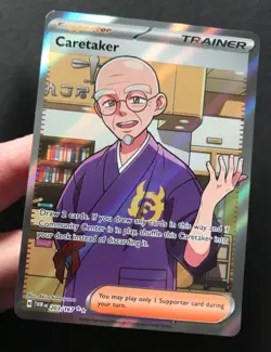Caretaker 203/167 Twilight Masquerade Trainer FULL ART ULTRA RARE Pokemon Card - Image 3
