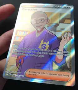 Caretaker 203/167 Twilight Masquerade Trainer FULL ART ULTRA RARE Pokemon Card - Image 4
