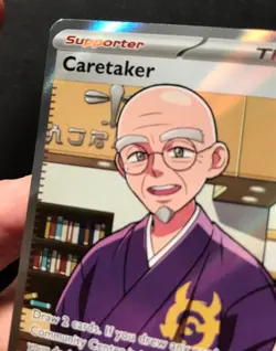 Caretaker 203/167 Twilight Masquerade Trainer FULL ART ULTRA RARE Pokemon Card - Image 5