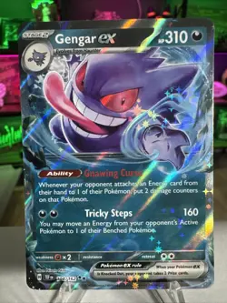 Gengar ex 104/162 Temporal Forces (TEF) NM Double Rare Pokemon Card - Image 1