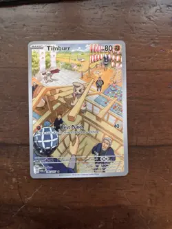 Pokemon TCG Timburr 183/167 Illustration Rare Holo Twilight Masquerade Card - Image 1