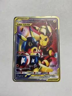 Iron Chu & Cap Chu Tag Team Marvel Gold Metal High Quality Fan Art Card NM/M - Image 1