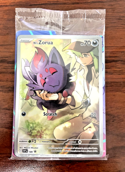 SEALED Pokemon card - N's Zorua 189 Black Star Promo- SVP 2025 - Image 1