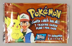 Pokemon TV Animation Edition Trading Card Pack Package NEW Topps 7 Cards & Foil - Image 1