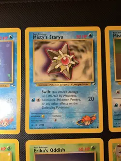 WOTC Gym Heroes Pokemon Card Lot x6 MP – Erika’s Oddish Gloom Bellsprout + Misty - Image 3