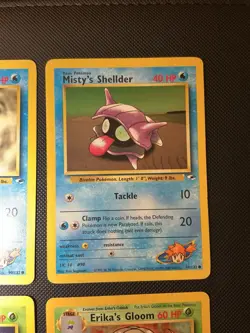 WOTC Gym Heroes Pokemon Card Lot x6 MP – Erika’s Oddish Gloom Bellsprout + Misty - Image 4