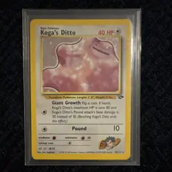 Pokemon Koga's Ditto 40 HP 10 Attack Gym Challenge Card 10/132 2000 Vintage - Image 1