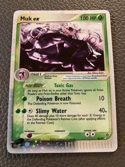 Pokemon Muk ex #96/97 Dragon Set Holo Card - Image 1