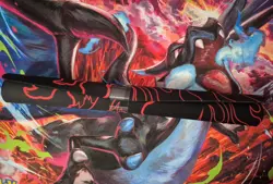 Pokemon Moltres Team Rocket Trading Card Game Standard Playmat Black Red - Image 3