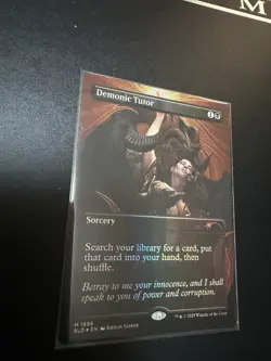 MTG Demonic Tutor NM Foil MTG Secret Lair Artist Series Kieran Yanner - Image 1