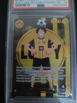 BVB X ONE PIECE MATCH DAY 2025 Monkey.D.Luffy ST13-003 V.3 PSA 10 GEM MINT Promo - Image 4