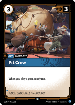 3 Card Playset - 3 x 091/298 Pit Crew Riftbound Origins League of Legends - Image 1
