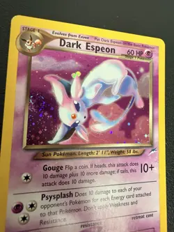 Pokemon Dark Espeon Neo Destiny Holo Rare Card NM SWIRL - Image 3