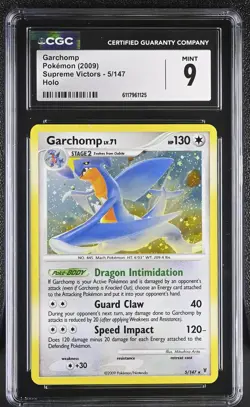 CGC 9 MINT Garchomp 2009 Supreme Victors 5/147 Holo Pokemon Card - Image 1