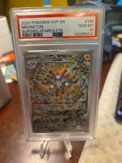 2024 Pokemon SVP EN Magneton Surging Sparks ETB Promo Card #159 PSA 10 GEM MINT - Image 1