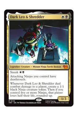 Dark Leo & Shredder MTG Teenage Mutant Ninja Turtles - Near Mint 🐢 - Image 1