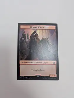 MTG - Human Knight 0009/Human 0004 Token- Commander: Lord of The Rings NM/M Cond - Image 1