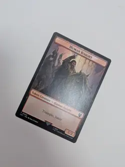 MTG - Human Knight 0009/Human 0004 Token- Commander: Lord of The Rings NM/M Cond - Image 2