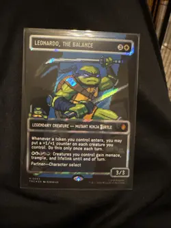 Leonardo, the Balance (0083) (Borderless) (Surge Foil) Commander: Teenage Mutant - Image 1