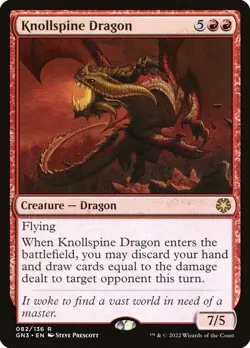 MTG RED 7/5 KNOLLSPINE DRAGON 082 - GAME NIGHT FREE-FOR-ALL GN3 - Image 1