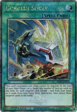 Yugioh! Gordian Slicer - ALIN-EN066 - Quarter Century Secret Rare - 1st Edition - Image 1