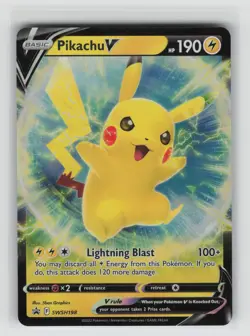 Pikachu V - Promo SWSH: Sword & Shield Promo Cards SWSH198 NM - Image 1