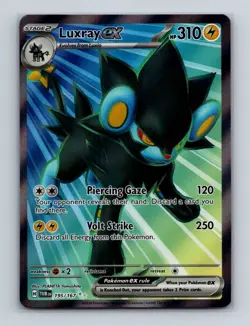 Luxray ex 195 Pokemon Twilight Masquerade Full Art Ultra Rare Card NM+ - Image 1