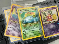 $300 Lot (4) Vintage Pokemon Cards Slowking Dragonite Mew Venusaur - Image 1
