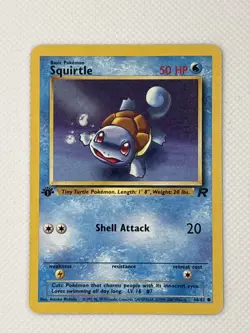Vintage Pokemon Card Lot Squirtle 68/82 Team Rocket + Nidoran 57/64 Jungle WOTC - Image 1
