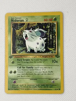 Vintage Pokemon Card Lot Squirtle 68/82 Team Rocket + Nidoran 57/64 Jungle WOTC - Image 2