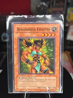 Amazoness Fighter MFC-060 Magician's Force 1st Edition Common Yu-Gi-Oh Card LP - Image 1