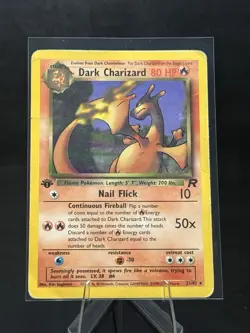 Dark Charizard First Edition Non-Holo Card 21/82 Pokemon Card - Image 1